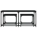 Tables basses gigognes 3 pcs noir bois d'ingénierie