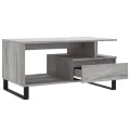 Table basse Sonoma gris 90x49x45 cm Bois d'ingénierie