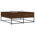 Table basse chêne marron 100x99x40 cm bois d'ingénierie