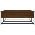 Table basse chêne marron 100x99x40 cm bois d'ingénierie