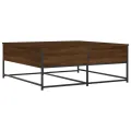 Table basse chêne marron 100x99x40 cm bois d'ingénierie