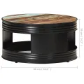 Table basse Noir 68x68x36 cm Bois de récupération massif