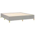 cadre de lit avec matelas Gris clair 180x200cm Tissu