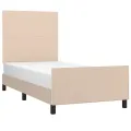 Cadre de lit avec tête de lit Cappuccino 90x200 cm Similicuir