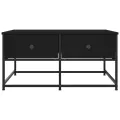 Table basse noir 80x80x40 cm bois d'ingénierie