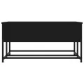 Table basse noir 80x80x40 cm bois d'ingénierie