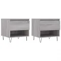 Tables basses 2 pcs sonoma gris 50x46x50 cm bois d'ingénierie