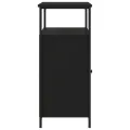 Buffet noir 100x35x80 cm bois d'ingénierie