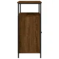 Buffet chêne marron 100x35x80 cm bois d'ingénierie