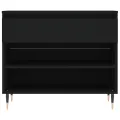 Armoire à chaussures Noir 70x36x60 cm Bois d'ingénierie