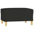 Repose-pied Noir 70x55x41 cm Tissu