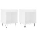 Tables de chevet 2 pcs blanc 40x35x50 cm bois d’ingénierie