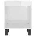 Table de chevet Blanc brillant 40x35x50 cm Bois d’ingénierie