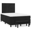 cadre de lit avec matelas Noir 120x200 cm Velours