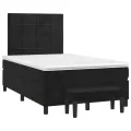 cadre de lit avec matelas Noir 120x200 cm Velours