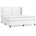 cadre de lit avec matelas Blanc 180x200cm Similicuir
