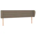 Tête de lit avec oreilles Taupe 203x23x78/88 cm Tissu