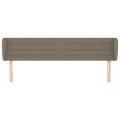 Tête de lit avec oreilles Taupe 203x23x78/88 cm Tissu