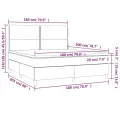 cadre de lit avec matelas et LED Blanc 180x200 cm