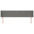 Tête de lit avec oreilles Gris foncé 163x16x78/88 cm Tissu