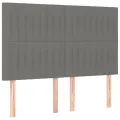 cadre de lit avec matelas Gris foncé 140x190cm Tissu