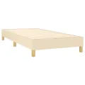 cadre de lit avec matelas Crème 80x200 cm Tissu