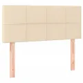 cadre de lit avec matelas Crème 80x200 cm Tissu