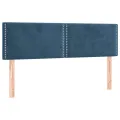 cadre de lit et matelas Bleu foncé 140x190cm Velours