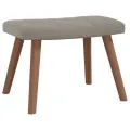 Chaise à bascule avec repose-pied Gris clair Velours