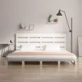 Cadre de lit Blanc 180x200 cm Bois de pin massif Super King