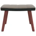 Chaise à bascule avec repose-pied Gris clair Velours et PVC