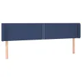 Tête de lit à LED Bleu 183x16x78/88 cm Tissu