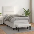 cadre de lit avec matelas Blanc 80x200 cm Similicuir