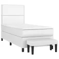 cadre de lit avec matelas Blanc 80x200 cm Similicuir