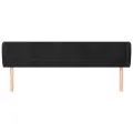 Tête de lit avec oreilles Noir 203x23x78/88 cm Velours