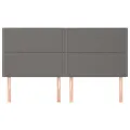 Têtes de lit 4 pcs Gris 90x5x78/88 cm Similicuir