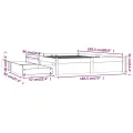 Cadre de lit avec tiroirs 180x200 cm Super King