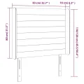 Tête de lit à LED Marron foncé 83x16x118/128 cm Tissu