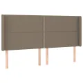 Tête de lit avec oreilles Taupe 183x16x118/128 cm Tissu