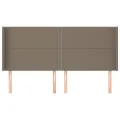Tête de lit avec oreilles Taupe 183x16x118/128 cm Tissu