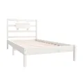 Cadre de lit Blanc Bois massif 90x190 cm Simple