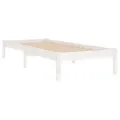 Cadre de lit Blanc Bois massif 90x190 cm Simple