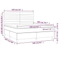 cadre de lit avec matelas LED Bleu foncé 160x200 cm