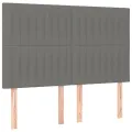 Cadre de lit avec tête de lit Gris foncé 140x190 cm Tissu