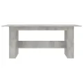 Table de salle à manger Gris béton 180x90x76 cm Aggloméré