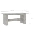 Table de salle à manger Gris béton 180x90x76 cm Aggloméré