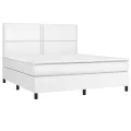 cadre de lit avec matelas Blanc 180x200cm Similicuir