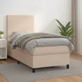 cadre de lit avec matelas Cappuccino 80x200 cm