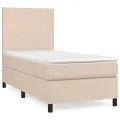 cadre de lit avec matelas Cappuccino 80x200 cm