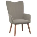 Chaise de relaxation avec repose-pied Gris clair Velours